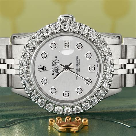 stainless steel rolex diamond bezel|Rolex diamond bezel prices.